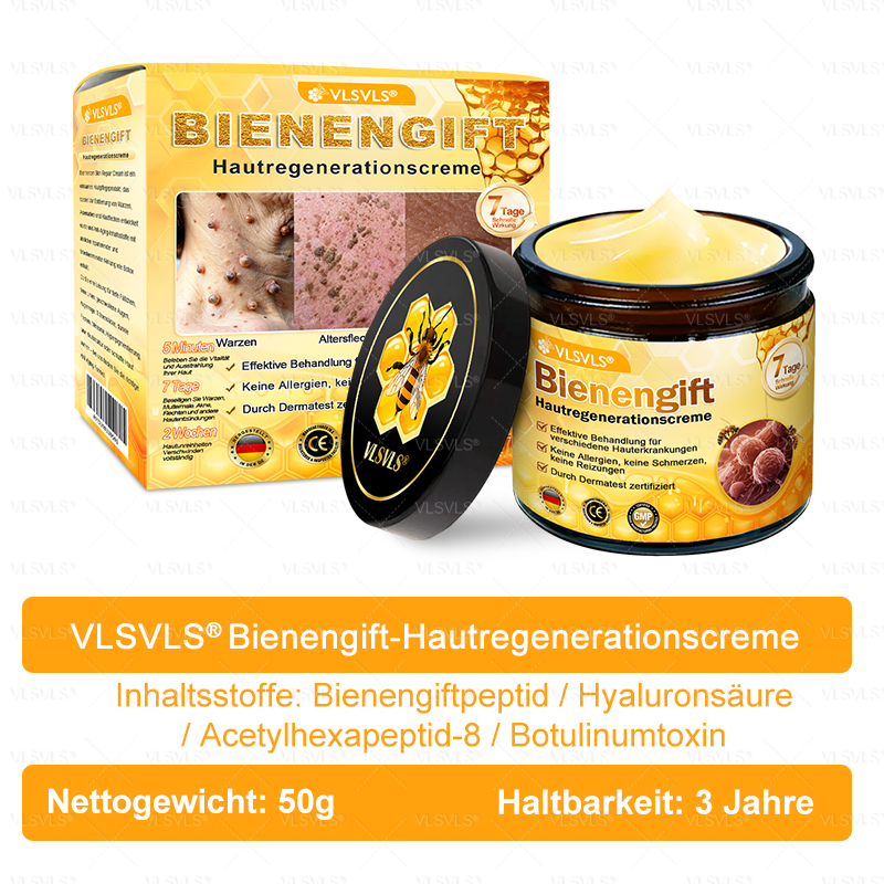 Hergestellt und versendet aus Deutschland ✨ VLSVLS® Bienengift Hautregenerationscreme 🔥 LETZTER TAG 80 % RABATT 💛💛💛