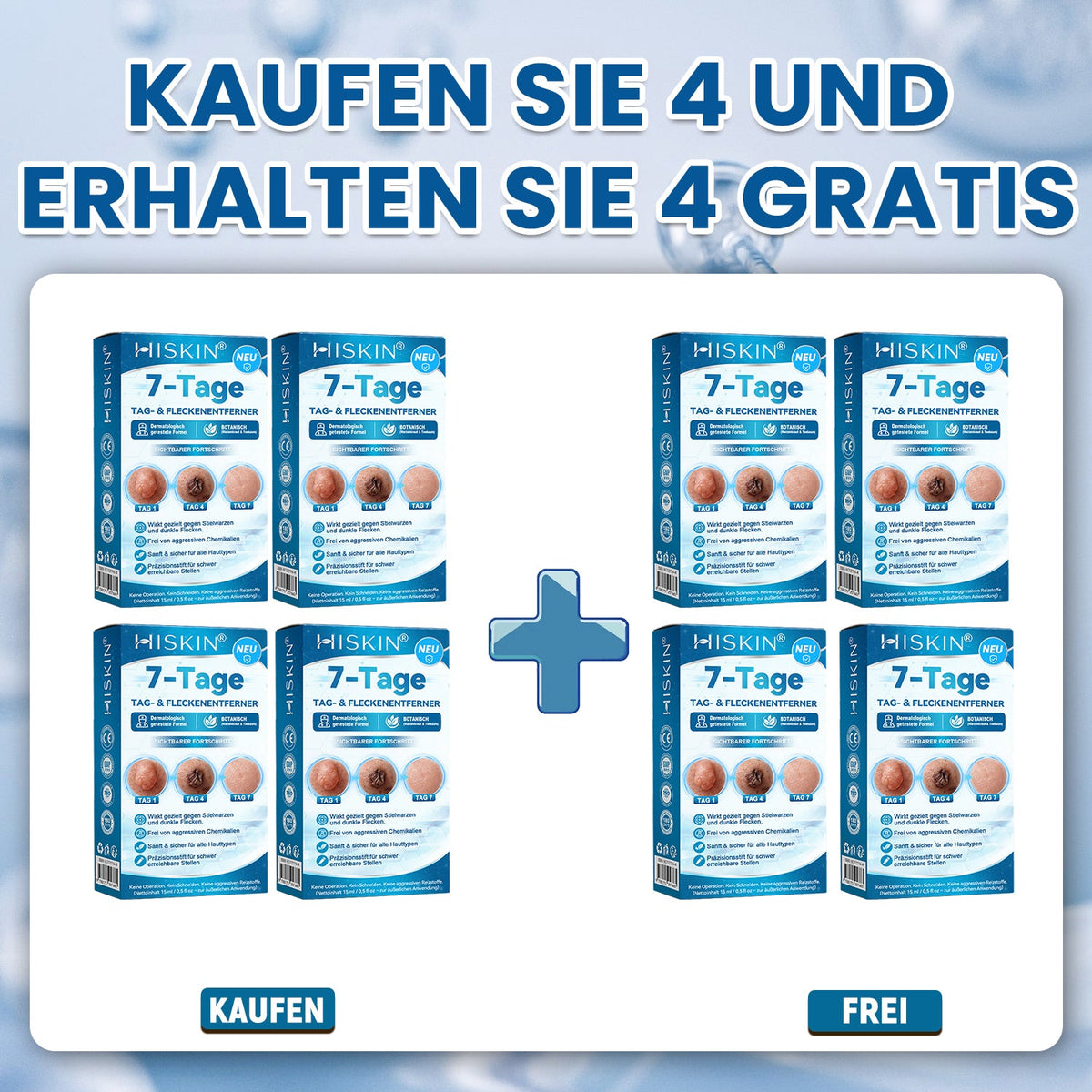 𝐇𝐈𝐒𝐊𝐈𝐍®👩‍⚕️⭐ 7-Tage-Hautmakel- & Hautanhängsel-Entferner Schmerzfreier Rollerball-Stift zur schonenden Entfernung von Hautanhängseln und Hautflecken – narbenfrei💚
