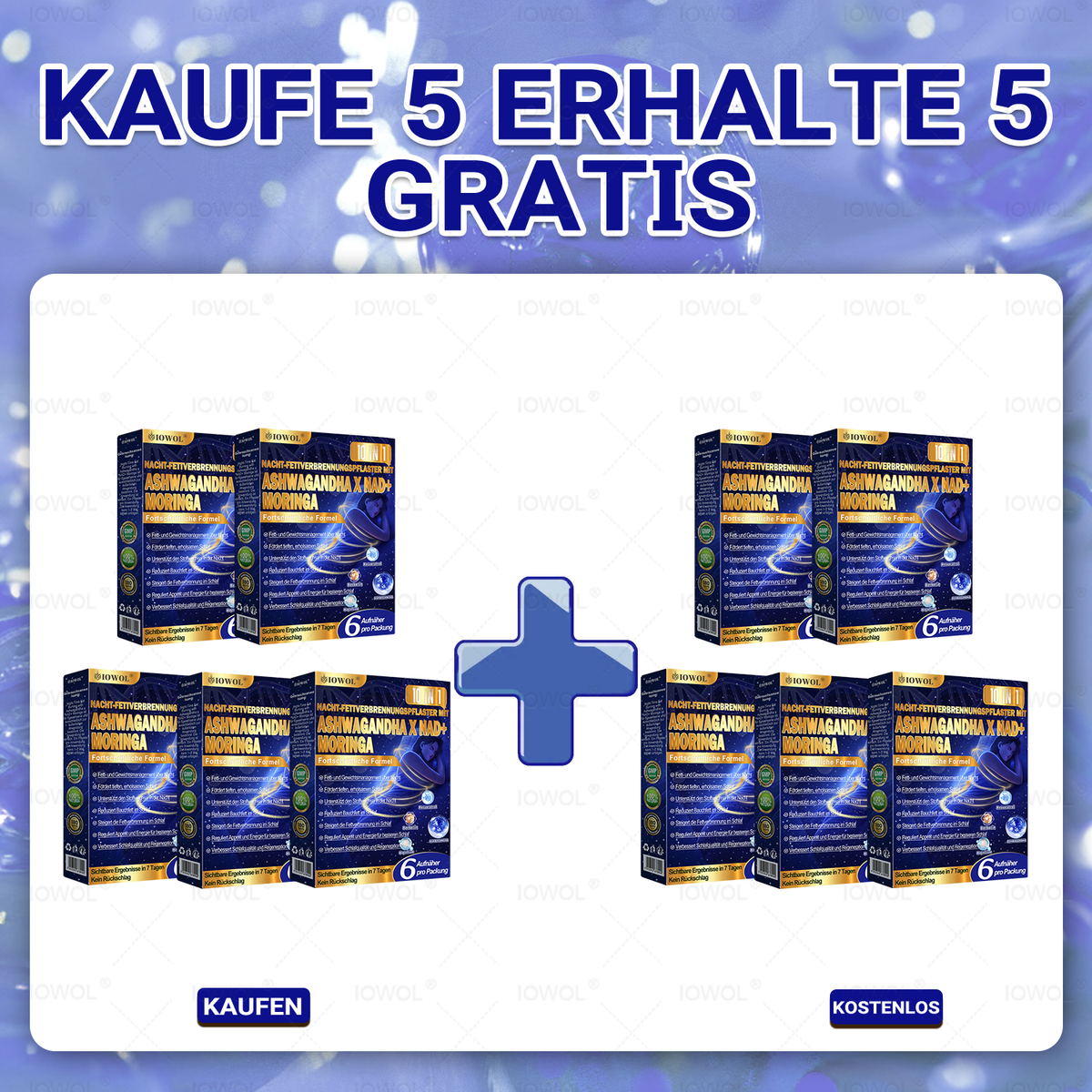 IOWOL® NACHT-PATCHES ZUR GEWICHTSKONTROLLE! OHNE TABLETTEN · OHNE VERSCHWENDUNG · OHNE AUFWAND · ECHTE ERGEBNISSE