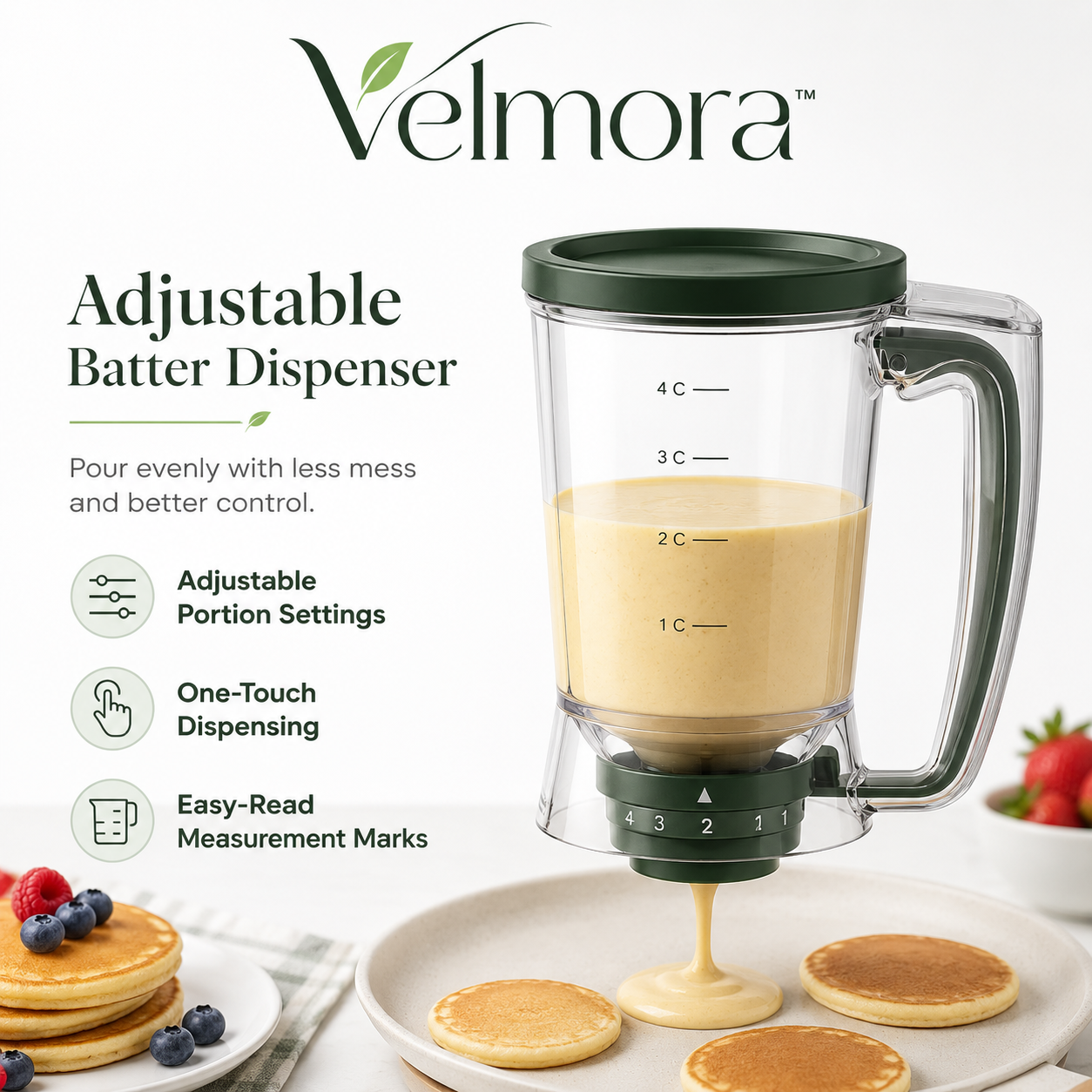 𝓥𝓮𝓵𝓶𝓸𝔯𝓪™ Adjustable Batter Dispenser